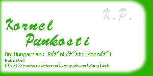 kornel punkosti business card